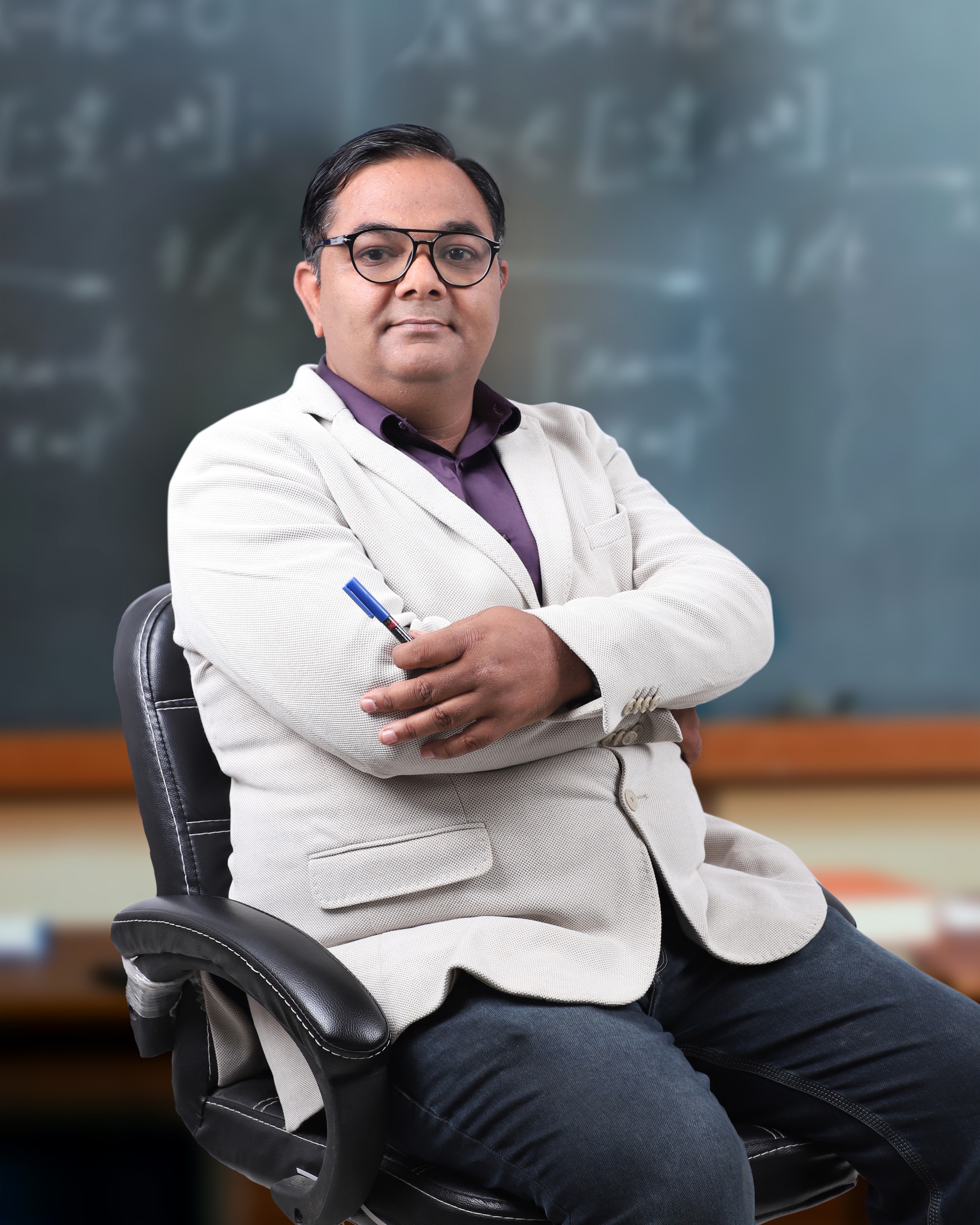 Professional male instructor in a modern office setting